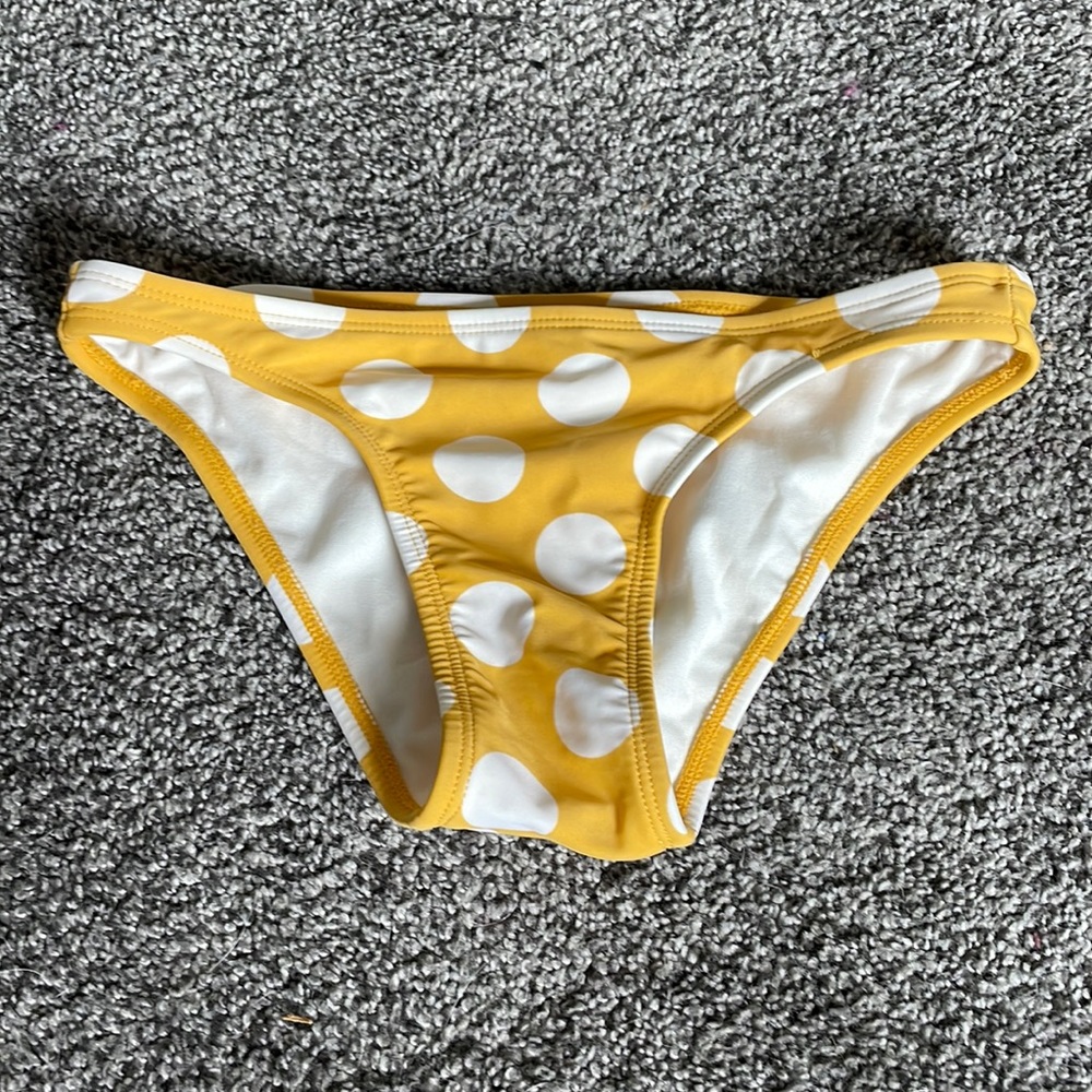 Yellow Polka Dot Bikini Bottoms